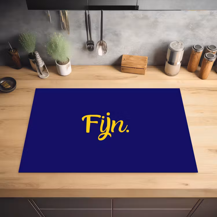 Blauw - Geel - Fijn Inductie beschermer vinyl 3mm klein -sfeer5