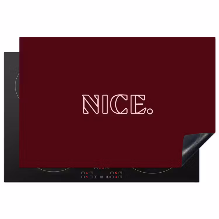 Bordeaux - Nice - minimalistisch Inductie beschermer vinyl 3mm klein -3d