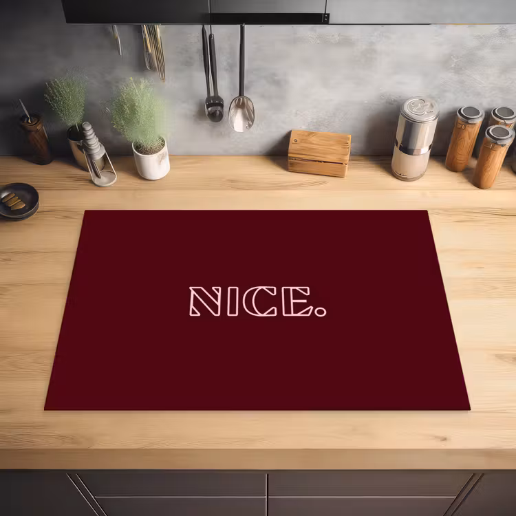 Bordeaux - Nice - minimalistisch Inductie beschermer vinyl 3mm klein -sfeer5