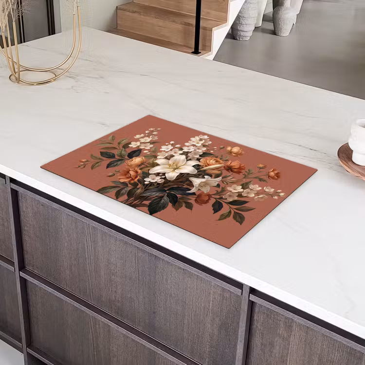 Boeket - Retro - Kleurrijk Inductie beschermer vinyl 3mm klein -sfeer8