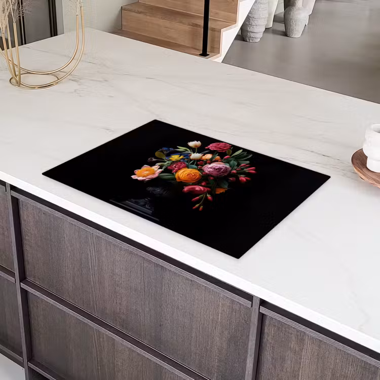 Boeket - Romantisch - Kleurrijk Inductie beschermer vinyl 3mm klein -sfeer8
