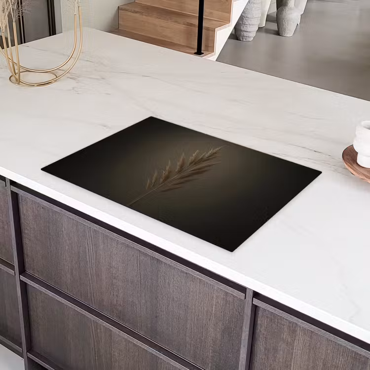 Tak - Pluimgras - Donkerbruin Inductie beschermer vinyl 3mm klein -sfeer8