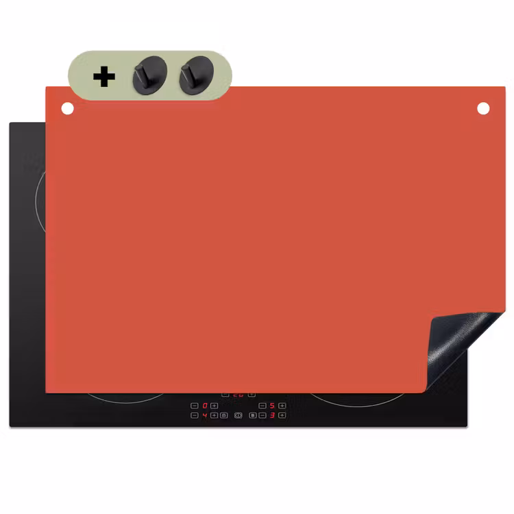 Brick - Red - Rood Inductie beschemer met haakjes klein 777 -3d