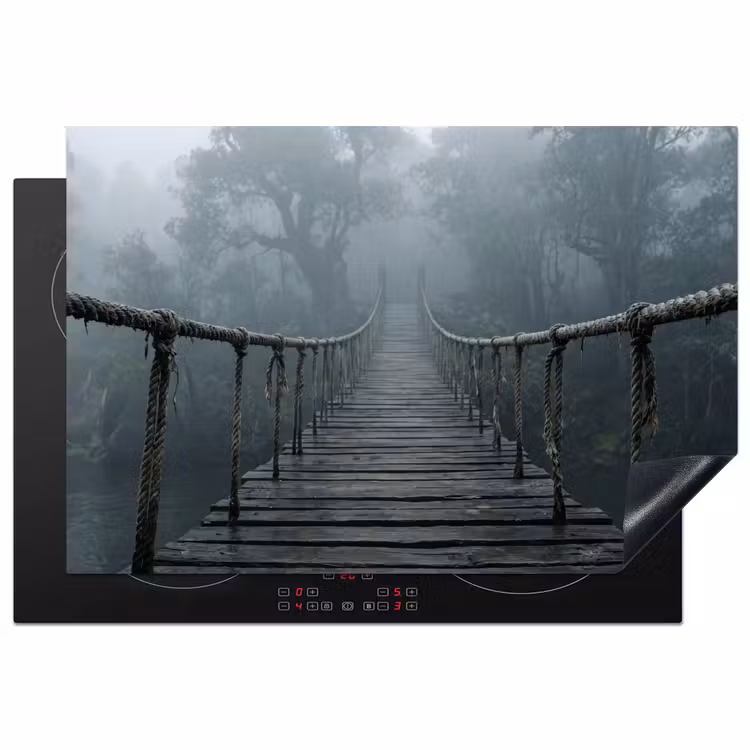 Brug - Jungle - Mist - Natuur Inductie beschermer vinyl 3mm klein -3d
