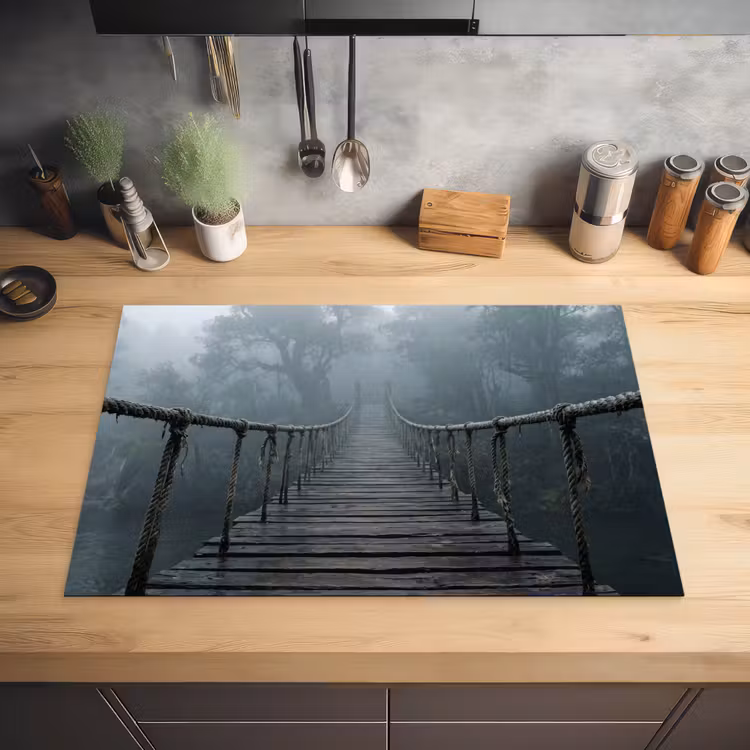 Brug - Jungle - Mist - Natuur Inductie beschermer vinyl 3mm klein -sfeer5