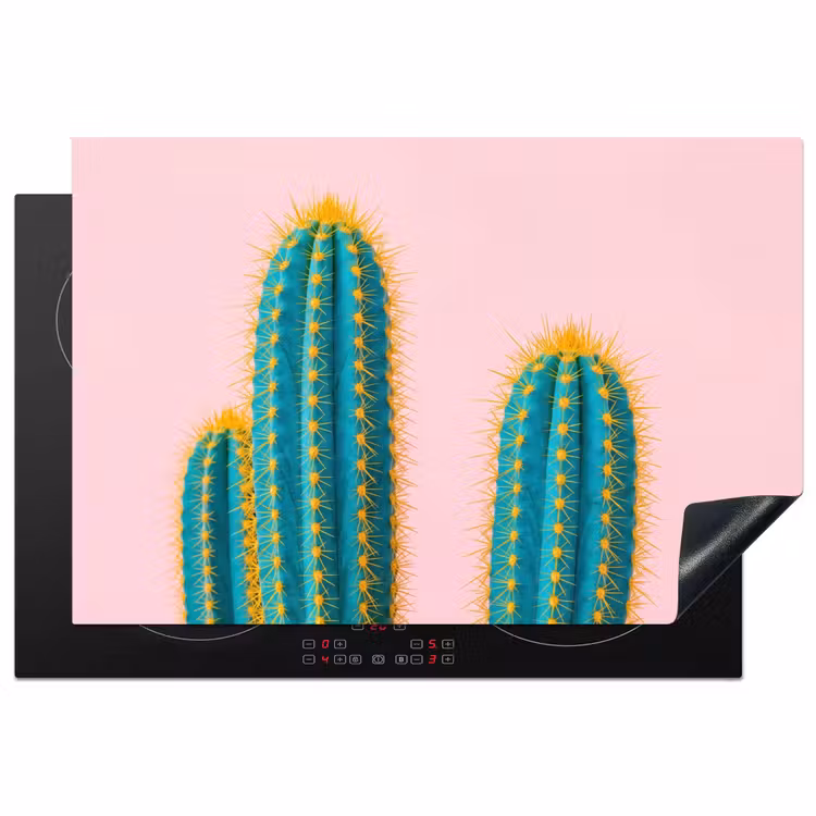 Cactussen - Modern - Pastel Inductie beschermer vinyl 3mm klein -3d