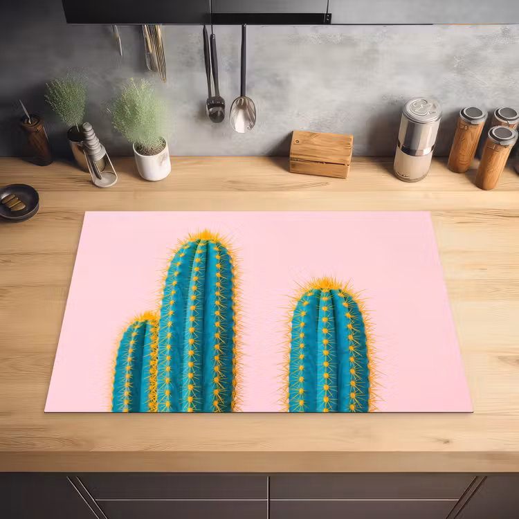 Cactussen - Modern - Pastel Inductie beschermer vinyl 3mm klein -sfeer5