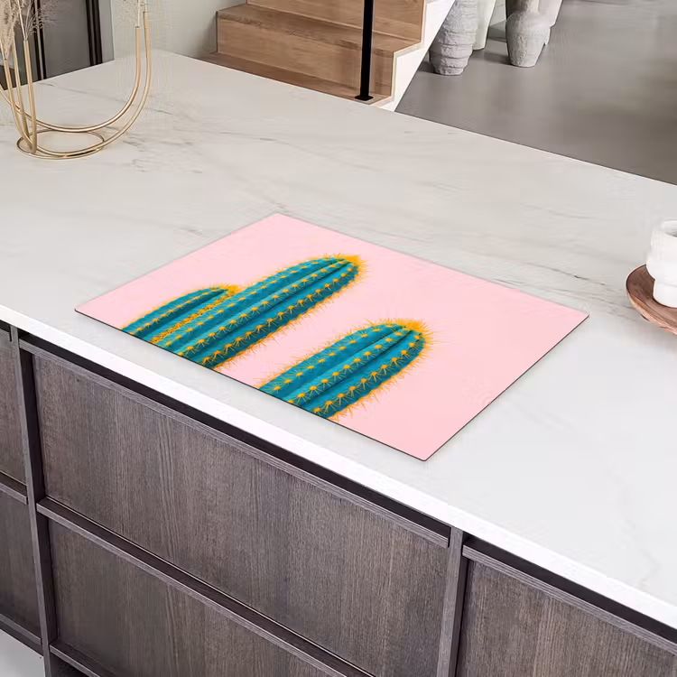 Cactussen - Modern - Pastel Inductie beschermer vinyl 3mm klein -sfeer8