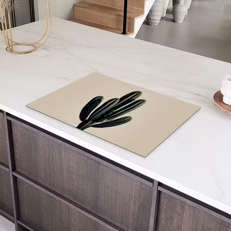 Cactus - Subtiel - Groen Inductie beschermer vinyl 3mm klein -sfeer8