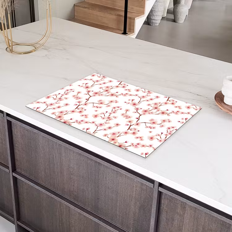 Kersenbloesem - Takken - Roze Inductie beschermer vinyl 3mm klein 276 -sfeer8