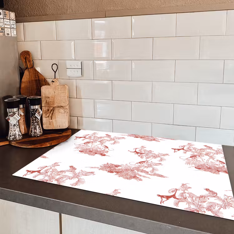 Chimpansee - Beplanting - Rood Inductie beschermer vinyl 3mm klein 276 -sfeer3