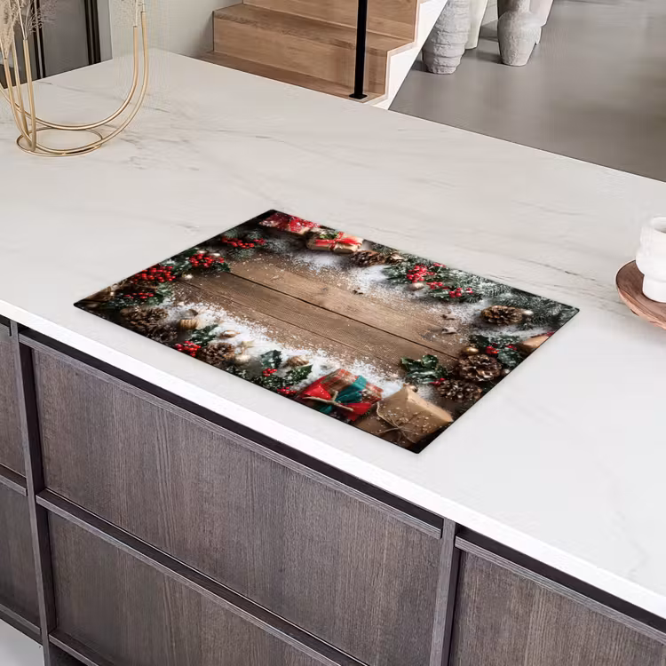 Kerstdecoratie - Geschenken - Hout - Veelkleurig Inductie beschermer vinyl 3mm klein -sfeer8