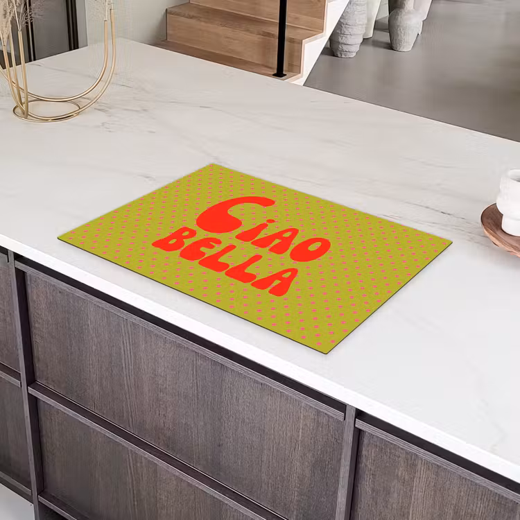Ciao bella - Rood - Groen - Stippen Inductie beschermer vinyl 3mm klein -sfeer8