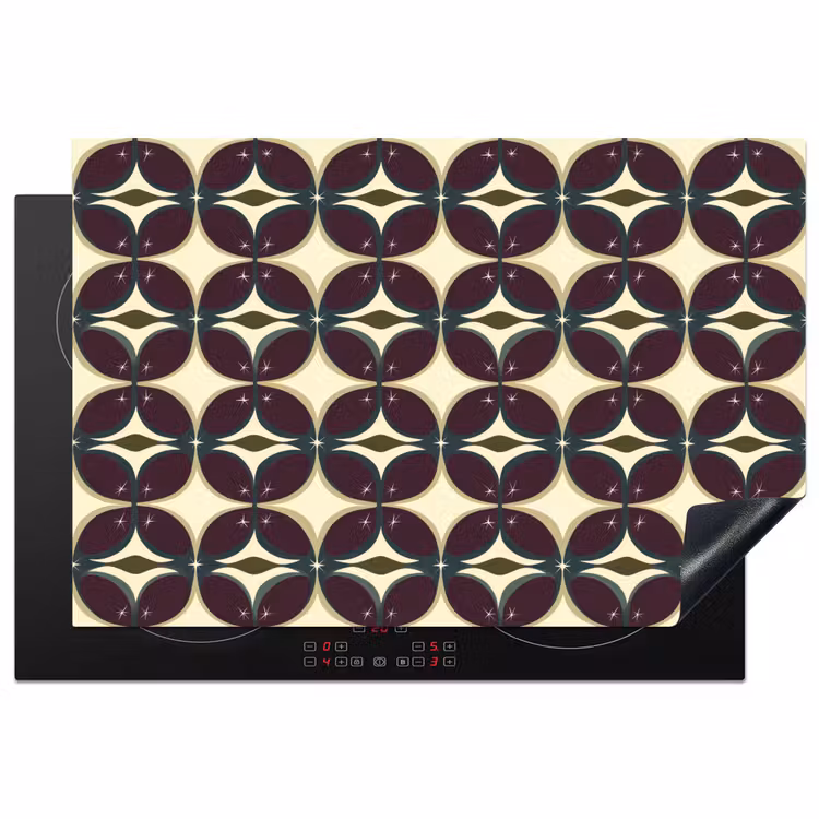 Cirkel - Retro - Kleurrijk Inductie beschermer vinyl 3mm klein 276 -3d