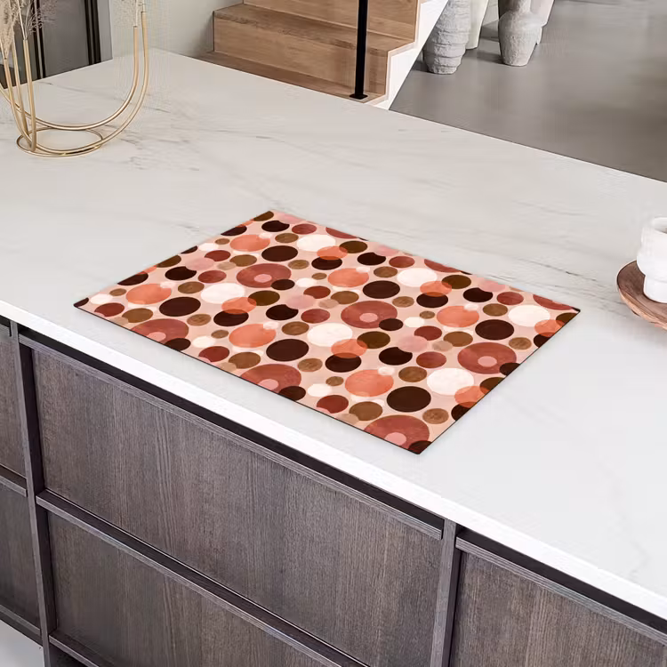 Cirkels - Modern - Kleurrijk Inductie beschermer vinyl 3mm klein 276 -sfeer8