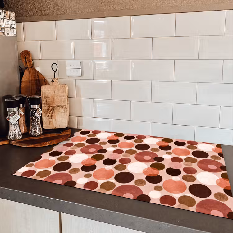 Cirkels - Modern - Kleurrijk Inductie beschermer vinyl 3mm klein 276 -sfeer3
