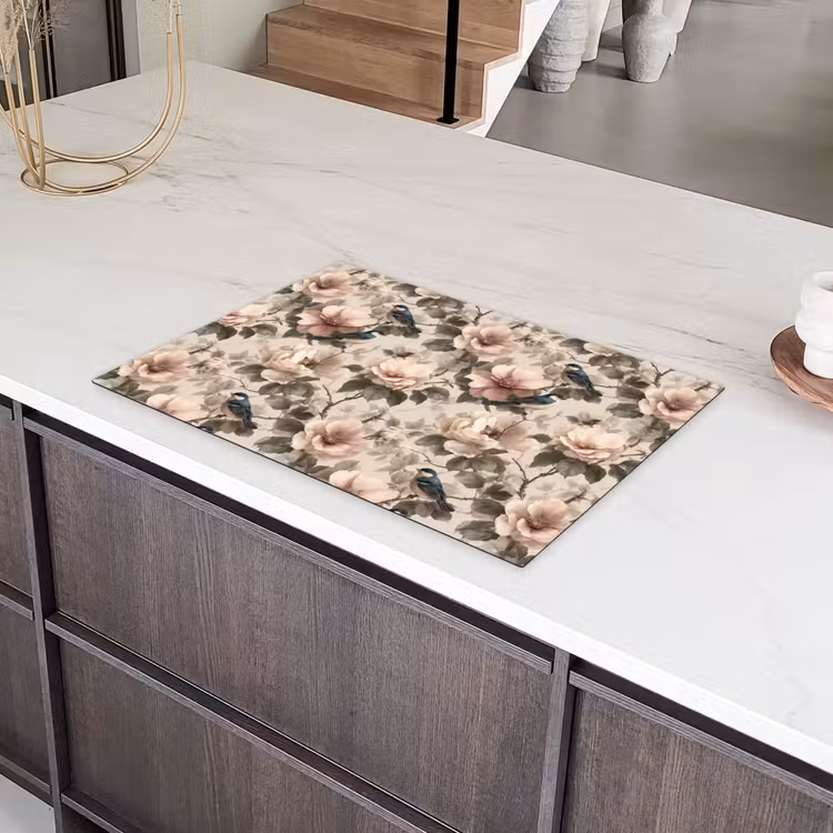 Klassiek - Vogels - Kleurrijk Inductie beschermer vinyl 3mm klein 276 -sfeer8