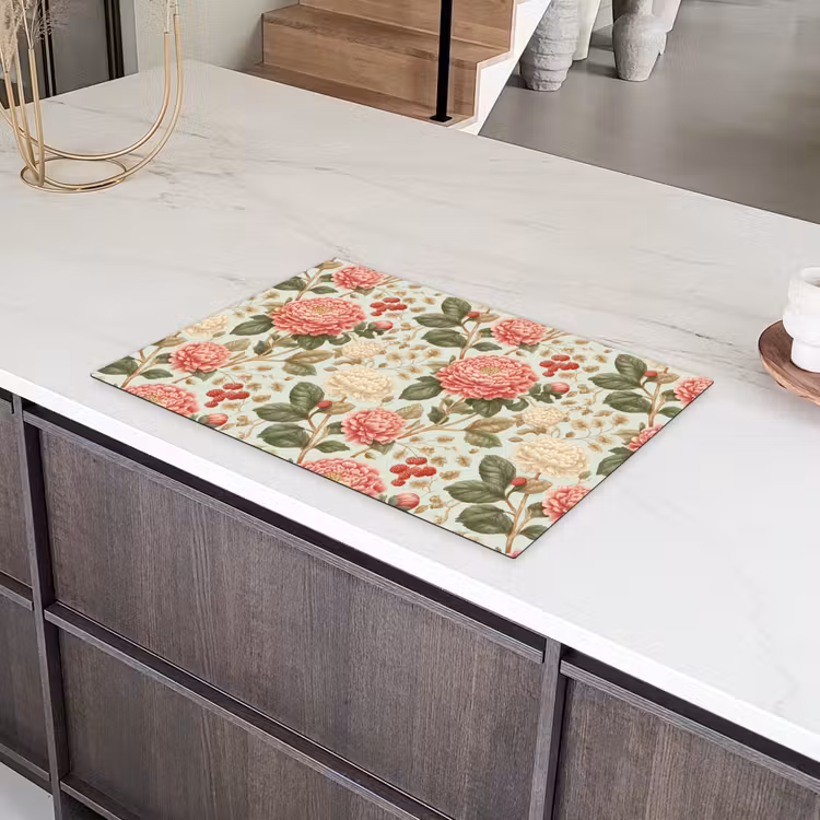 Klassiek - Botanisch - Veelkleurig Inductie beschermer vinyl 3mm klein 276 -sfeer8