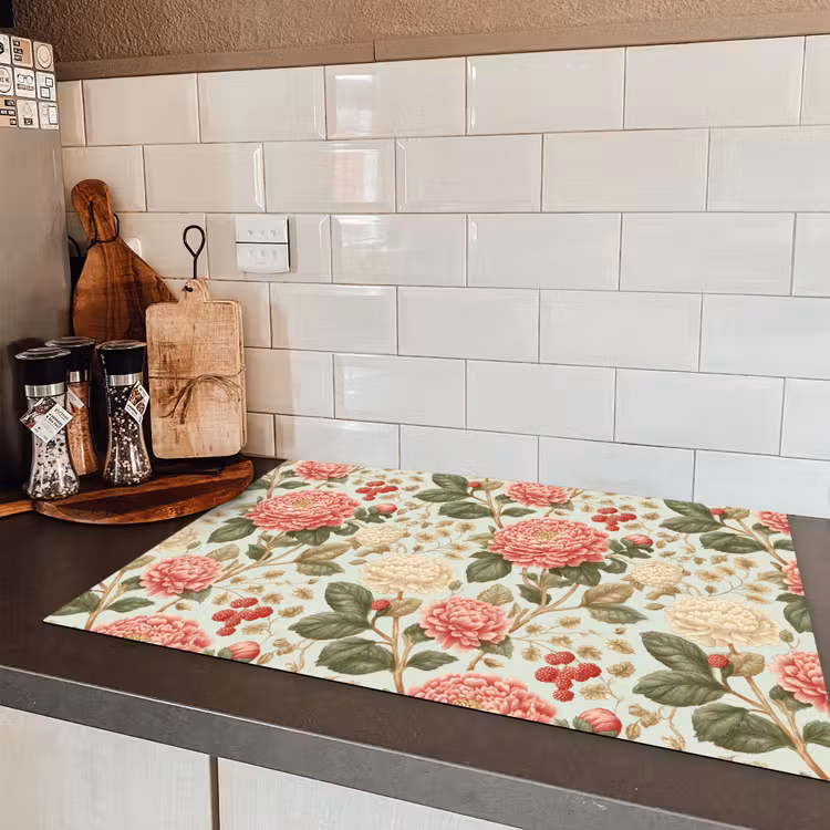Klassiek - Botanisch - Veelkleurig Inductie beschermer vinyl 3mm klein 276 -sfeer3