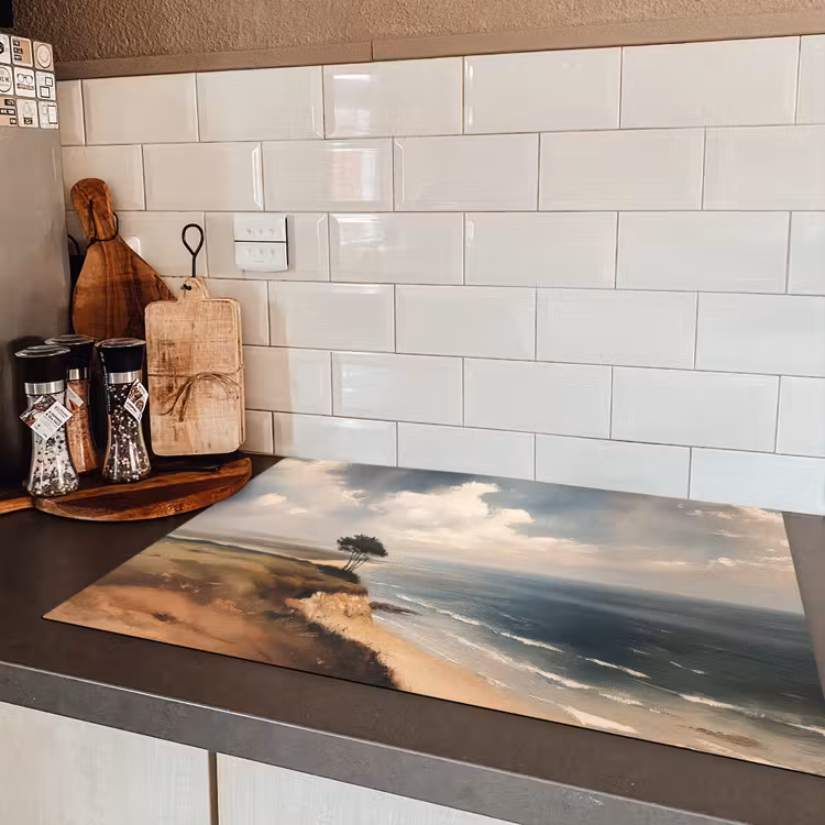 Klif - Zee - Boom Inductie beschermer vinyl 3mm klein -sfeer3
