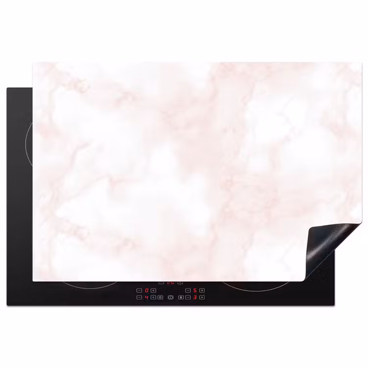 Wolkenstructuur - Roze - Marmer Inductie beschermer vinyl 3mm klein 276 -3d