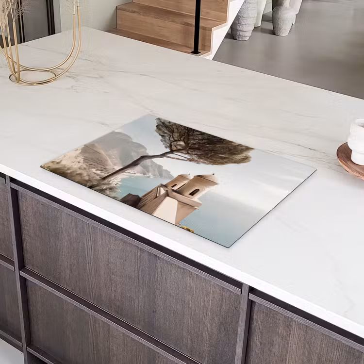 Kust - Klif - Boom - Gebouw Inductie beschermer vinyl 3mm klein -sfeer8