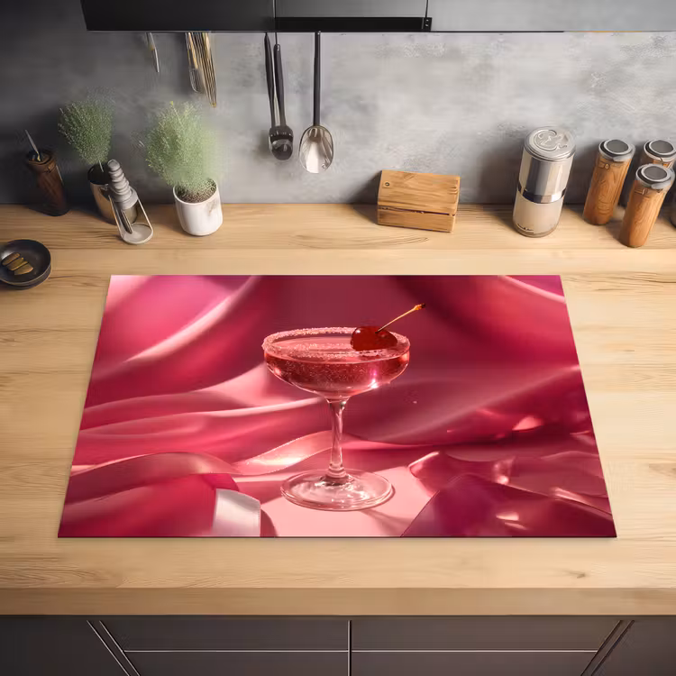 Cocktail - Pink - Luxe Inductie beschermer vinyl 3mm klein -sfeer5