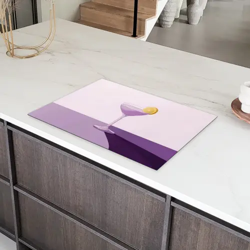 Cocktail - Paars - Minimalistisch - Citroen Inductie beschermer vinyl 3mm klein -sfeer8