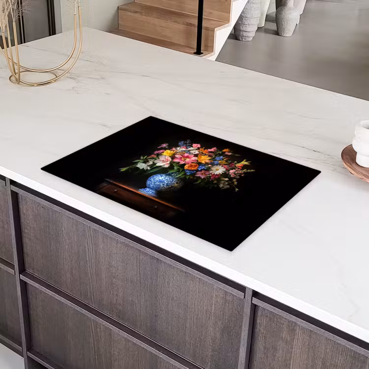 Kleur - Vaas - Bloemen - Boeket Inductie beschermer vinyl 3mm klein -sfeer8