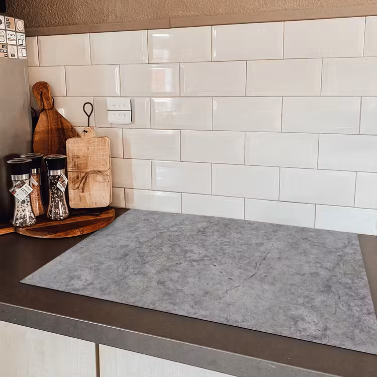Beton - Antiek - Patronen Inductie beschermer vinyl 3mm klein 276 -sfeer3
