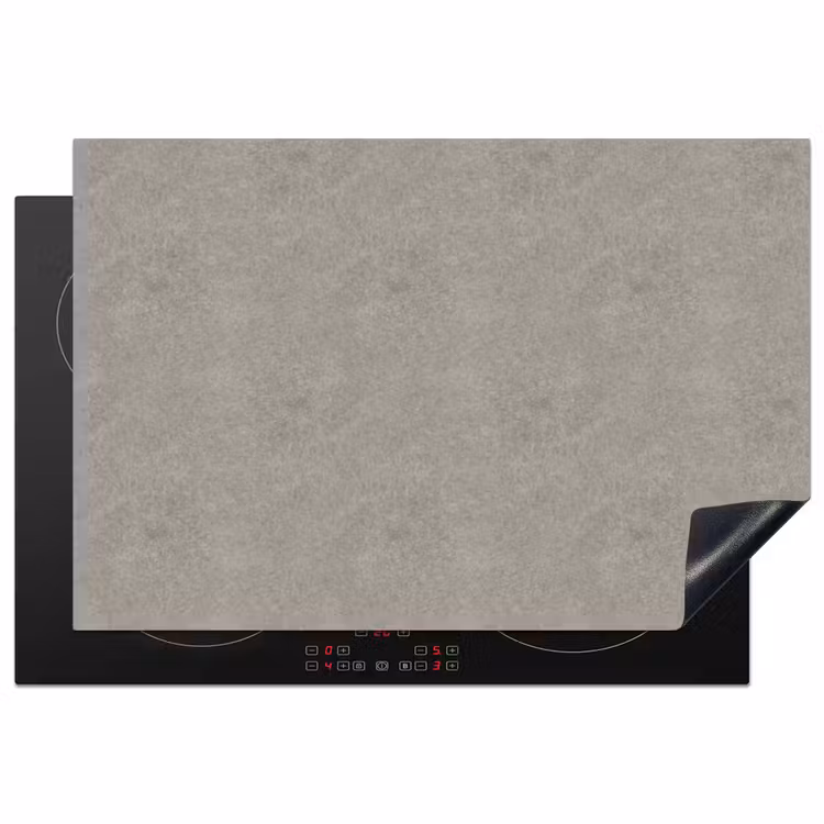 Beton - Grijs - Patronen - Industrieel Inductie beschermer vinyl 3mm klein 276 -3d