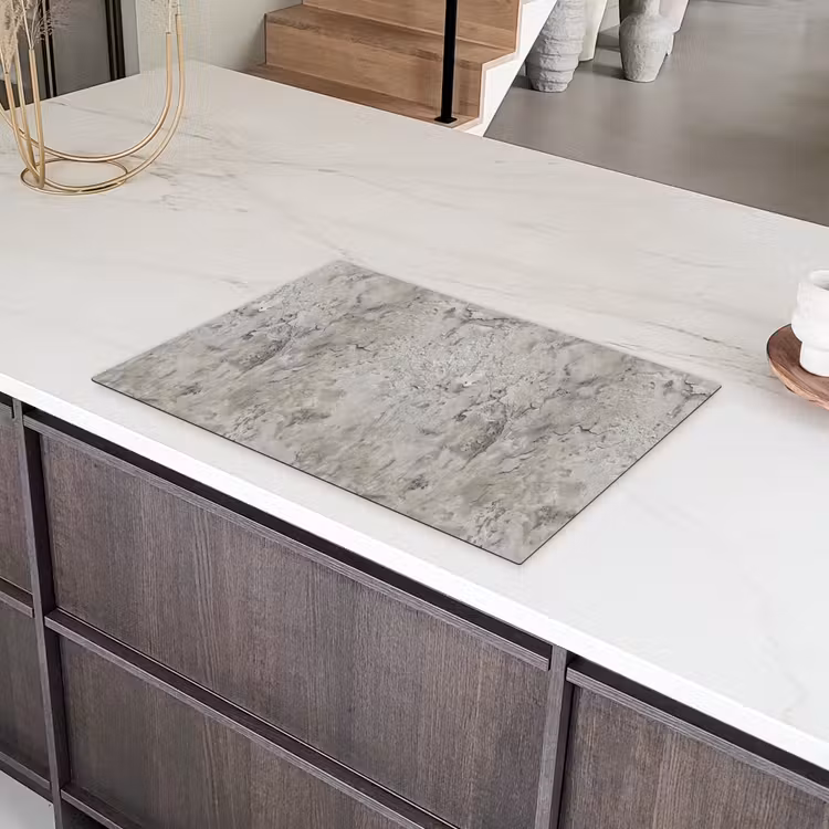 Beton - Grijs - Muur Inductie beschermer vinyl 3mm klein 276 -sfeer8