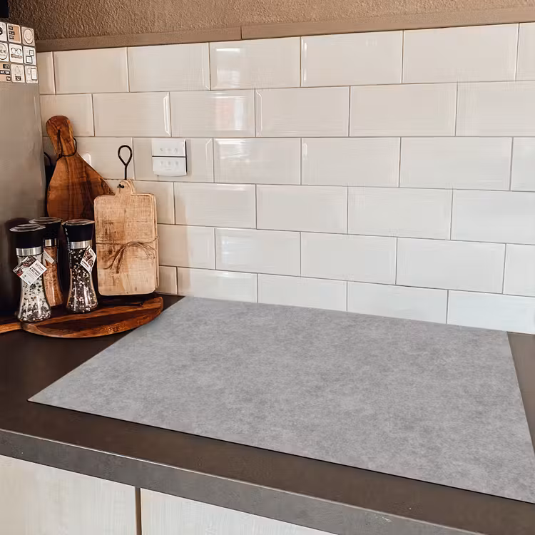 Beton - Oud - Patroon Inductie beschermer vinyl 3mm klein 276 -sfeer3