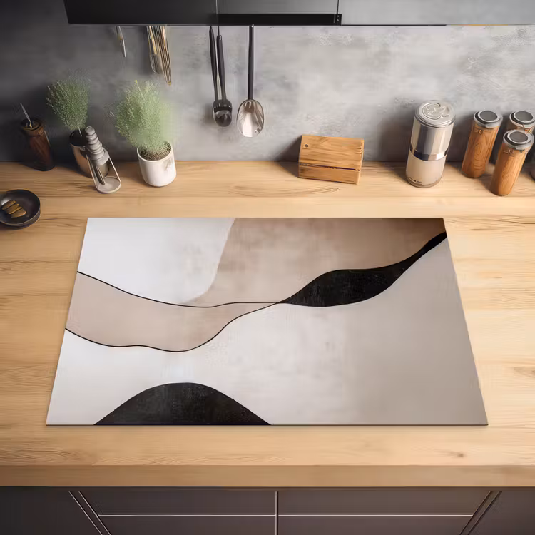 Contourlijnen - Abstracte landschap Inductie beschermer vinyl 3mm klein -sfeer5