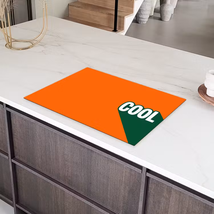 Cool - Oranje - Groen Inductie beschermer vinyl 3mm klein -sfeer8