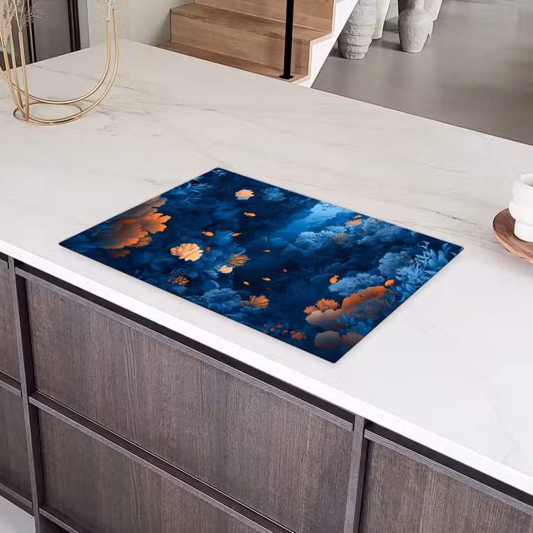 Koraalrif - Vissen - Oceaan - Blauw Inductie beschermer vinyl 3mm klein -sfeer8