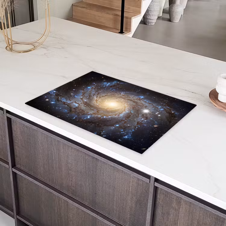 Kosmos - Sterrenstelsel - Donker Inductie beschermer vinyl 3mm klein -sfeer8