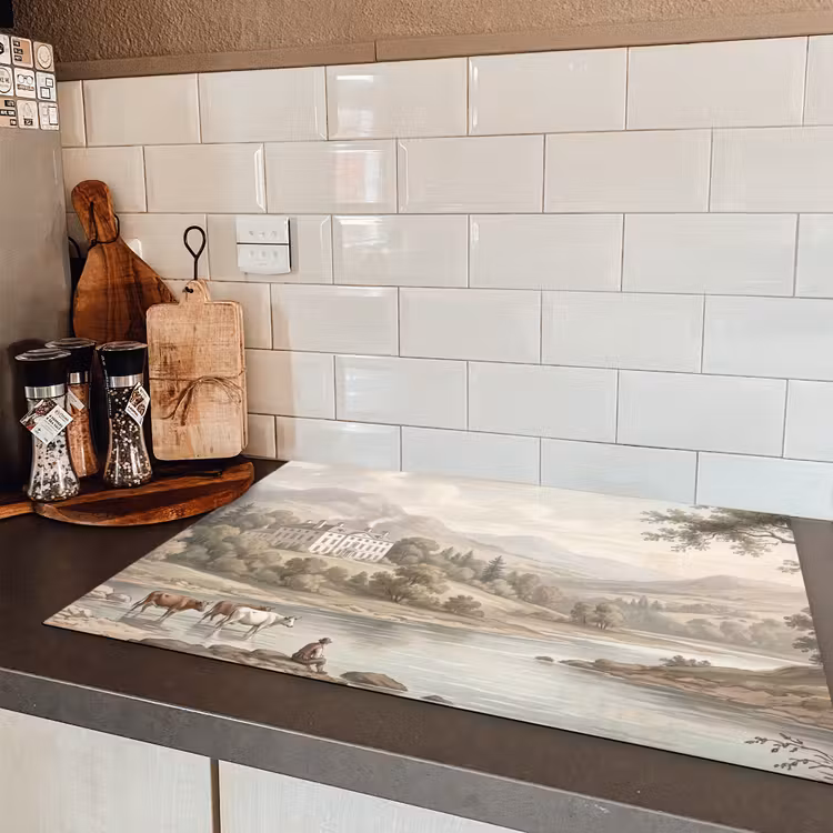 Landhuis - Rivier - Vee Inductie beschermer vinyl 3mm klein -sfeer3