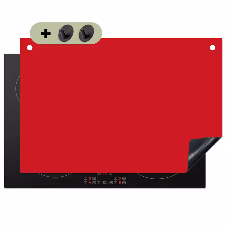 Crimson - Velvet - Rood Inductie beschemer met haakjes klein 777 -3d