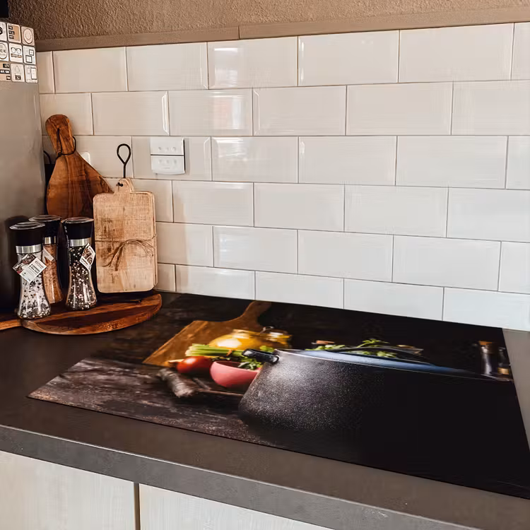 Culinaire Voorbereidingen bij Schemerlicht Inductie beschermer vinyl 3mm klein -sfeer3
