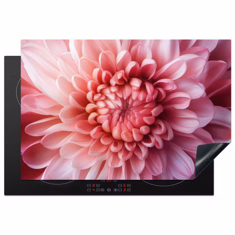 Dahlia - Bloem - Close up - Roze Inductie beschermer vinyl 3mm klein -3d