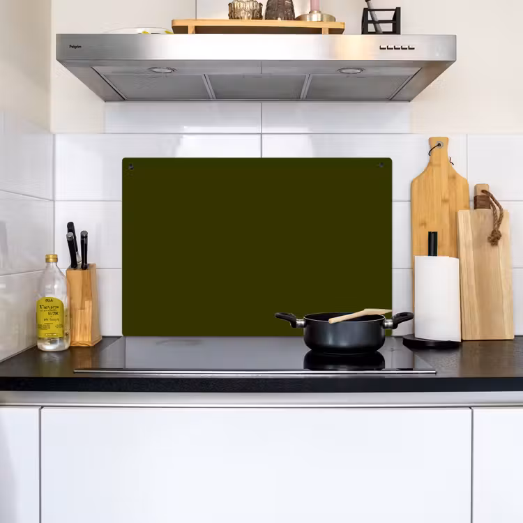 Dark - Olive - Groen Inductie beschemer met haakjes klein 777 -sfeer2