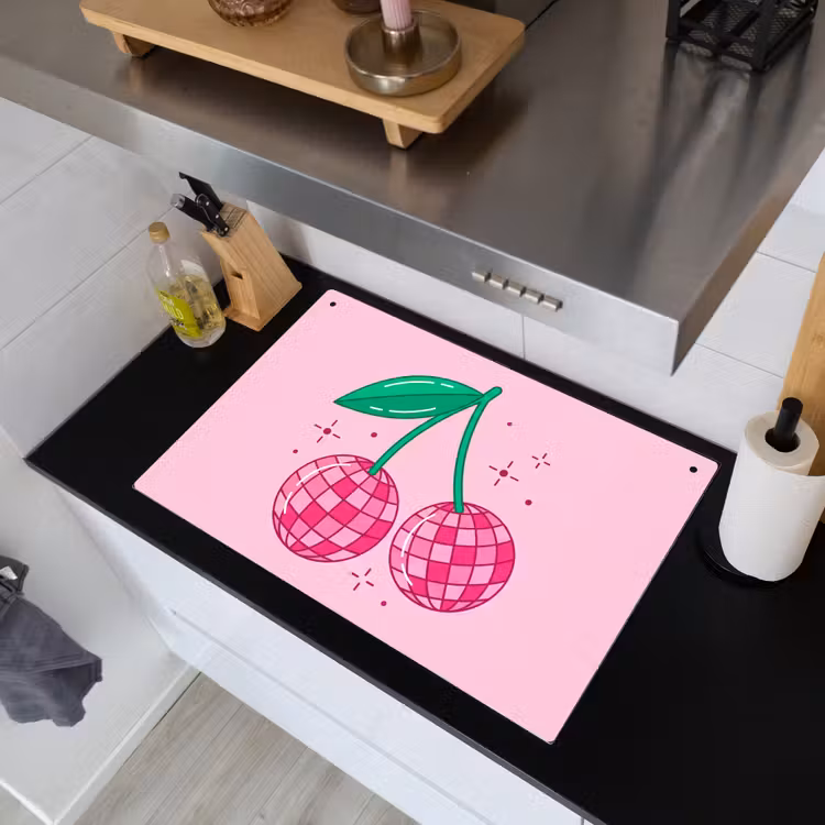 Decoratie - Disco-bal - Feest - Roze Inductie beschemer met haakjes klein -sfeer1