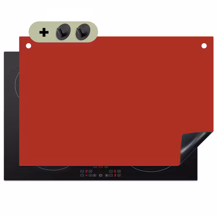 Deep - Crimson - Rood Inductie beschemer met haakjes klein 777 -3d