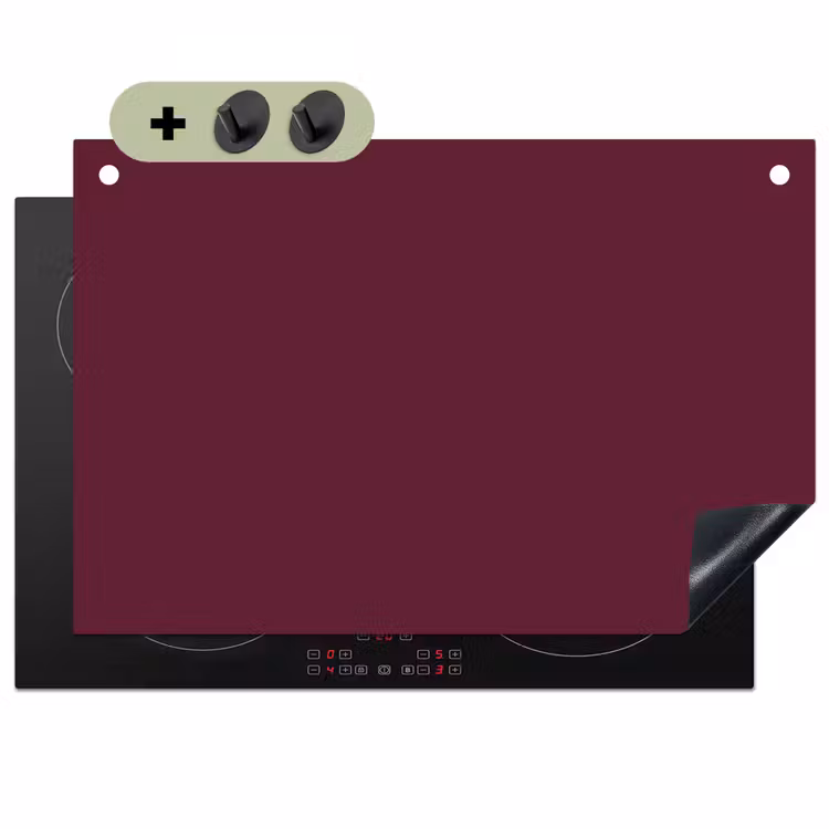 Deep - Plum - Paars Inductie beschemer met haakjes klein 777 -3d