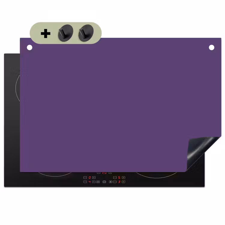 Deep - Plum - Paars Inductie beschemer met haakjes klein 777 -3d