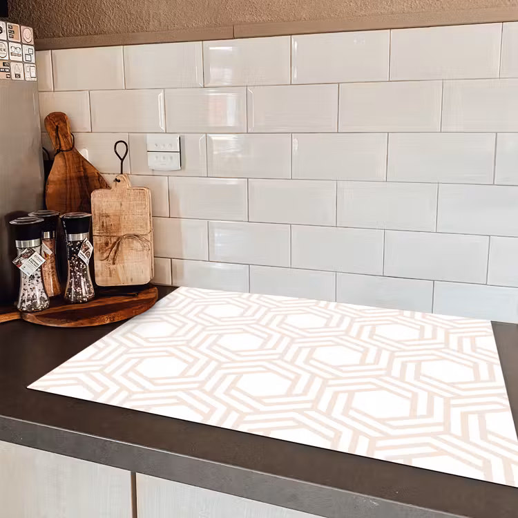 Design - Geometrie - Patroon Inductie beschermer vinyl 3mm klein 276 -sfeer3
