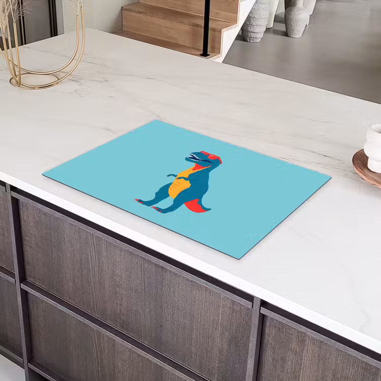Dinosaurus - Blauw - Zonnebril Inductie beschermer vinyl 3mm klein -sfeer8
