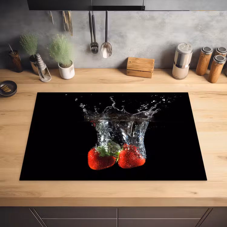 Duikende Aardbeien Inductie beschermer vinyl 3mm klein -sfeer5