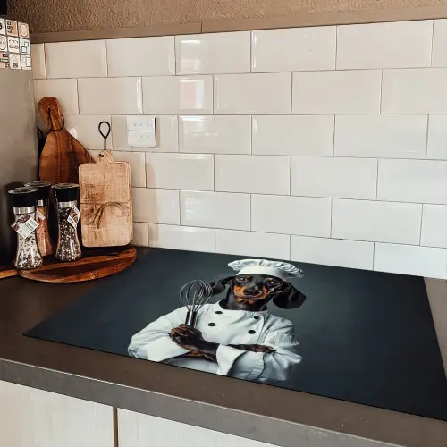 Hond - Garde - Kok Inductie beschermer vinyl 3mm klein -sfeer3